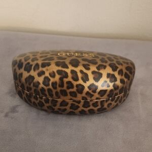 Guess Brown Leopard Print Sunglasses Case